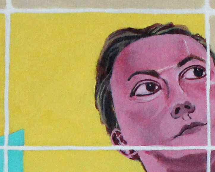 close up of a woman's face