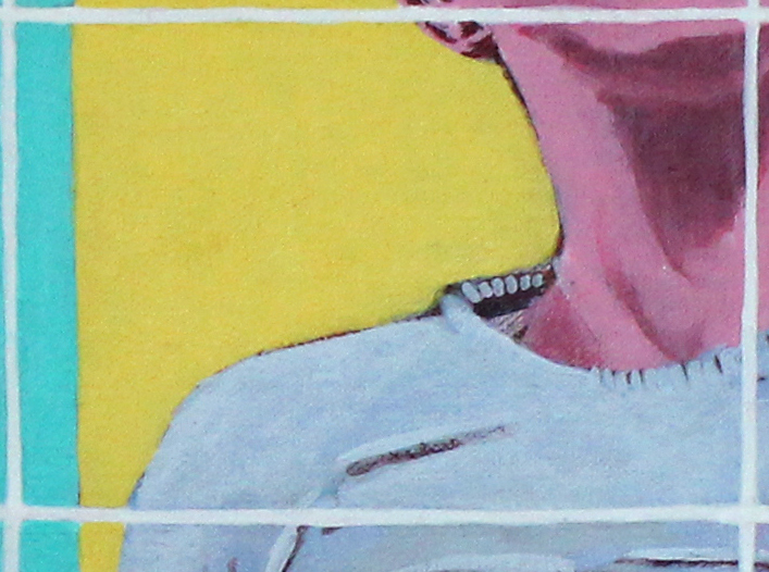 close up of the nape of a woman's neck and the curve of her shoulder