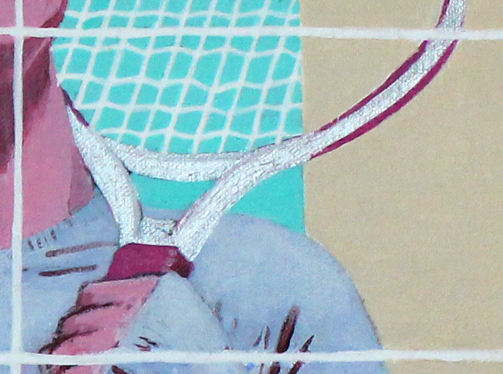 close up of tennis racket